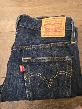 Levi's 501 CT Jeans, Dark Indigo Wash with Yellow Stitching, W24 X L32